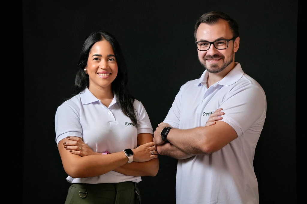 Alanna e Sascha, co-fundadores da Creatify